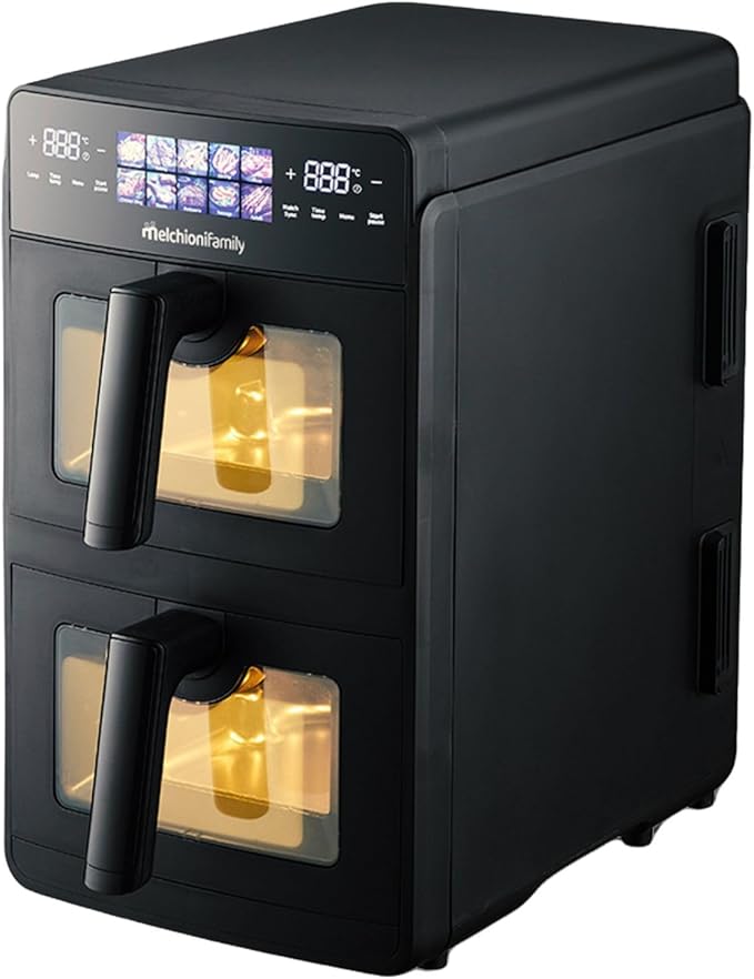 Melchioni - Friggitrice ad Aria Giulia 10L Doppio Cassetto